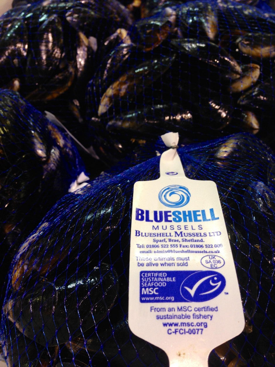 Live Rope Grown Shetland Mussels x 1kg